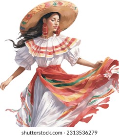 Cinco DE Mayo with Mexican costume, wear Mexican clothes