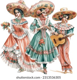 Cinco DE Mayo with Mexican costume, wear Mexican clothes
