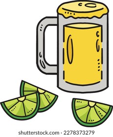 Cinco de Mayo Mexican Drinks Cartoon Clipart 
