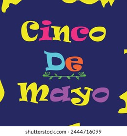 Cinco De Mayo Mexican festival 2024 flyer design. Glowing Cinco de mayo holiday sign. Cinco De Mayo Festival Colorful Design In Vector EPS Editable File. 