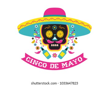 Cinco de Mayo, Mexican fiesta, holiday poster, party flyer, funny greeting card