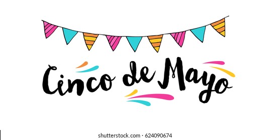 Cinco de Mayo, Mexican fiesta, holiday poster, banner, greeting card