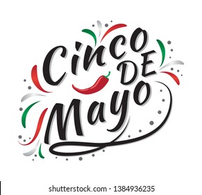 Cinco de Mayo mexican greeting card. Vector illustration.