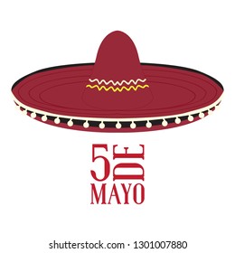 Cinco de mayo. Mexican hat. Vector illustration design