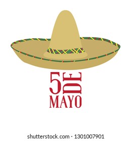 Cinco de mayo. Mexican hat. Vector illustration design