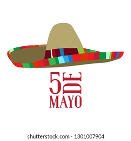 Cinco de mayo. Mexican hat. Vector illustration design