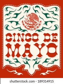 Cinco de mayo - mexican holiday vector poster - card template