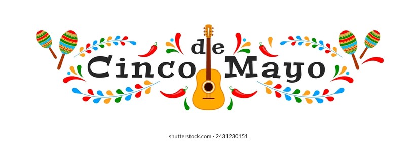 Cinco de Mayo. Mexican holiday celebration design. Vector illustration. (Translation: May 5th)