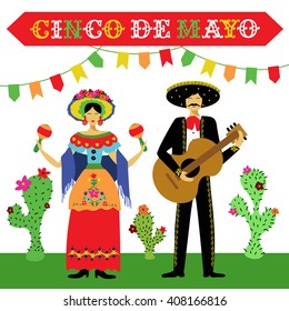 Cinco de Mayo Mexican holiday vector illustration