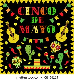 Cinco de Mayo Mexican holiday vector illustration