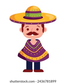 cinco de mayo mexican man illustration