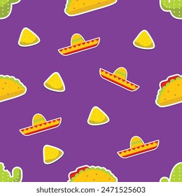 Cinco de Mayo, mexican vector clipart, seamless pattern mexico icon