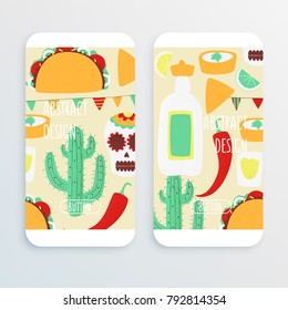 Cinco de mayo, Mexican vector design cell phone mochup with taco
