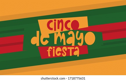 Cinco de Mayo in Mexico. Handwriting lettering. Style calligraphy for traditional Mexican holiday. Festive party. Design for holiday greeting card, invitation, poster, banner or background. Vector