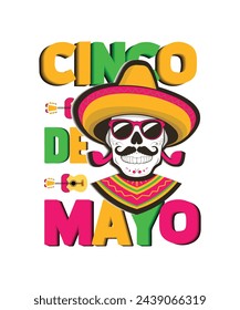 Cinco de mayo motivational quote t shirt design mayo motivational quote design Vector