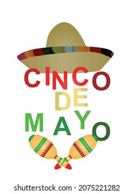 Cinco de Mayo. National Mexican holiday card. vector