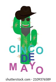 Cinco de Mayo. National Mexican holiday card. vector