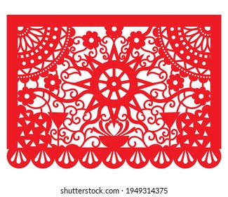 Cinco de Mayo. Papel picado Mexican banner