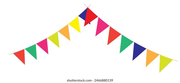  Cinco de Mayo paper flag card for celebration party on Mexico holiday. Cinco de Mayo banner with buntings element. Vector illustration.