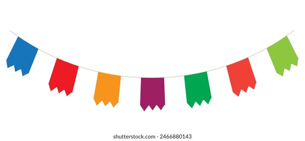  Cinco de Mayo paper flag card for celebration party on Mexico holiday. Cinco de Mayo banner with buntings element. Vector illustration.