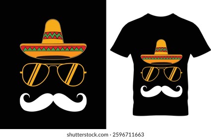 Cinco de Mayo Party Shirts Funny Cinco De Mayo Mustache Face T-Shirt