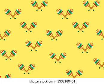 cinco de mayo pattern isolated on yellow background. - vector