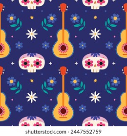 Cinco de Mayo Pattern.Viva Mexico seamless pattern.