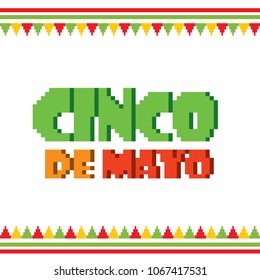 cinco de mayo. Pixel art. Old school computer graphic style. Game assets 8-bit sprite. 8 bit video game. game element.