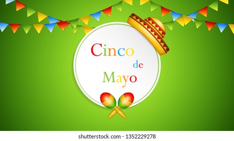 Cinco De Mayo poster design, vector illustration