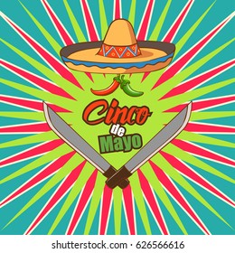 Cinco De Mayo poster design. Marketing, advertising or invitation template.