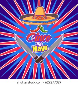 Cinco De Mayo poster design. Marketing, advertising or invitation template.