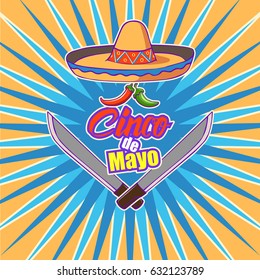 Cinco De Mayo poster design. Marketing, advertising or invitation template.