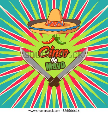 Cinco De Mayo poster design. Marketing, advertising or invitation template.