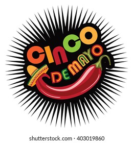 Cinco De Mayo poster. EPS 10 vector royalty free stock illustration.