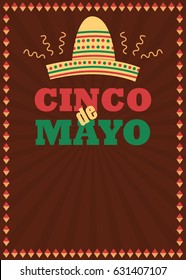 Cinco de mayo poster and flyer template in traditional style