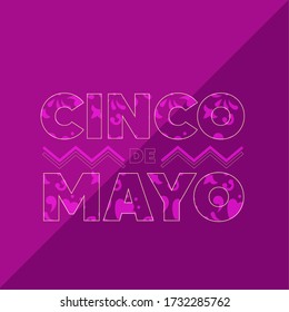 Cinco de mayo poster with lettering - Vector illustration