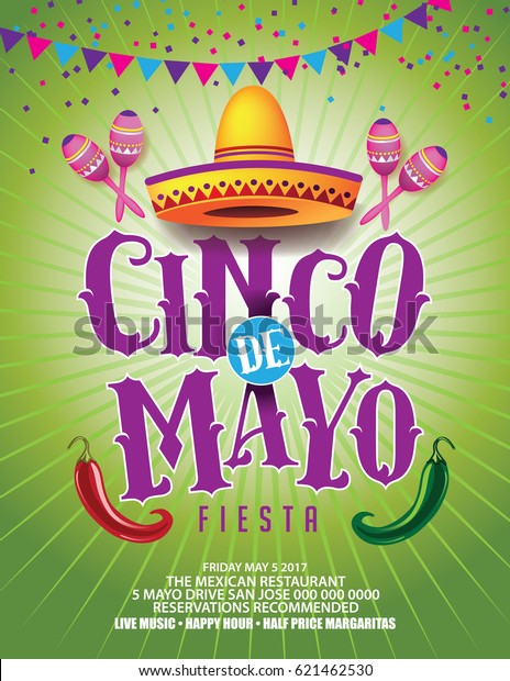 Cinco De Mayo Poster Marketing Design Stock Vector (Royalty Free) 621462530