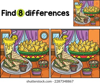 Cinco de Mayo Quesadilla Encuentra Las Diferencias