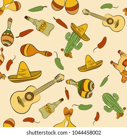 Cinco de Mayo Seamless Pattern