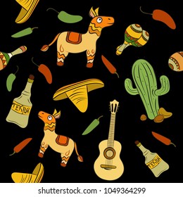 Cinco de Mayo Seamless Pattern