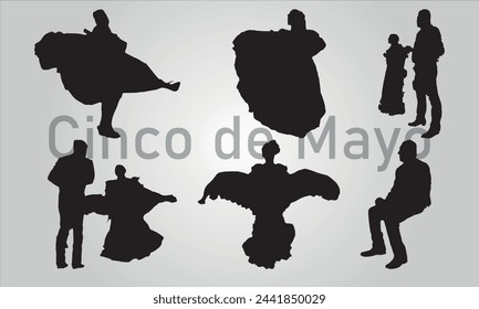 Cinco de Mayo silhouette Mexican mexico vector design