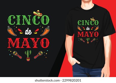 Cinco De Mayo T shirt Design Or T shirt Design Concept and T shirt Design Template