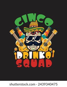 Cinco  de mayo  t shirt design and print template. Easy to editable and high quaLITY FILE