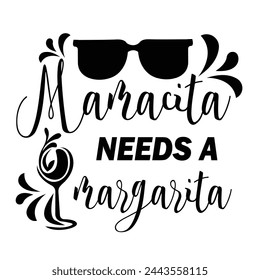 Cinco De Mayo T shirt Design. Mamacita Needs a Margarita.