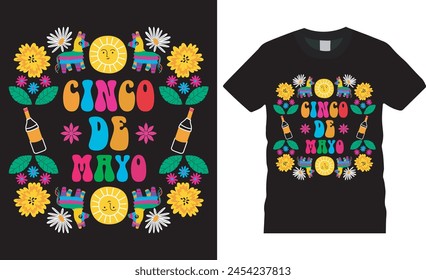 Cinco de mayo, Cinco de mayo T-Shirt Design Vektorgrafik Vorlage. Happy Cinco de mayo motivierendes Zitat Typografie einzigartiges Trendfestival T-Shirt-Design. Dieses T-Shirt-Design ist bereit für jeden Druckgegenstand.
