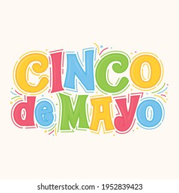 Cinco De Mayo Text Banner, Cinco De Mayo Background, Day of The Dead Celebration, Mexican Holiday Vector Illustration Background