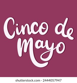 Cinco de Mayo text banner. Hand drawn vector art.