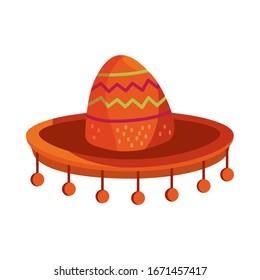 cinco de mayo traditional hat vector illustration