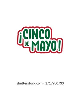 Cinco de mayo. Traditional mexican may 5th fest badge. Lettering phrase. Design element for poster, postcard. Vector illustration