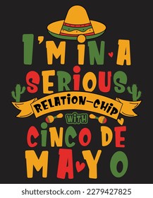 Cinco de mayo T-shirt design and print template. Easy to editable and high quality file.